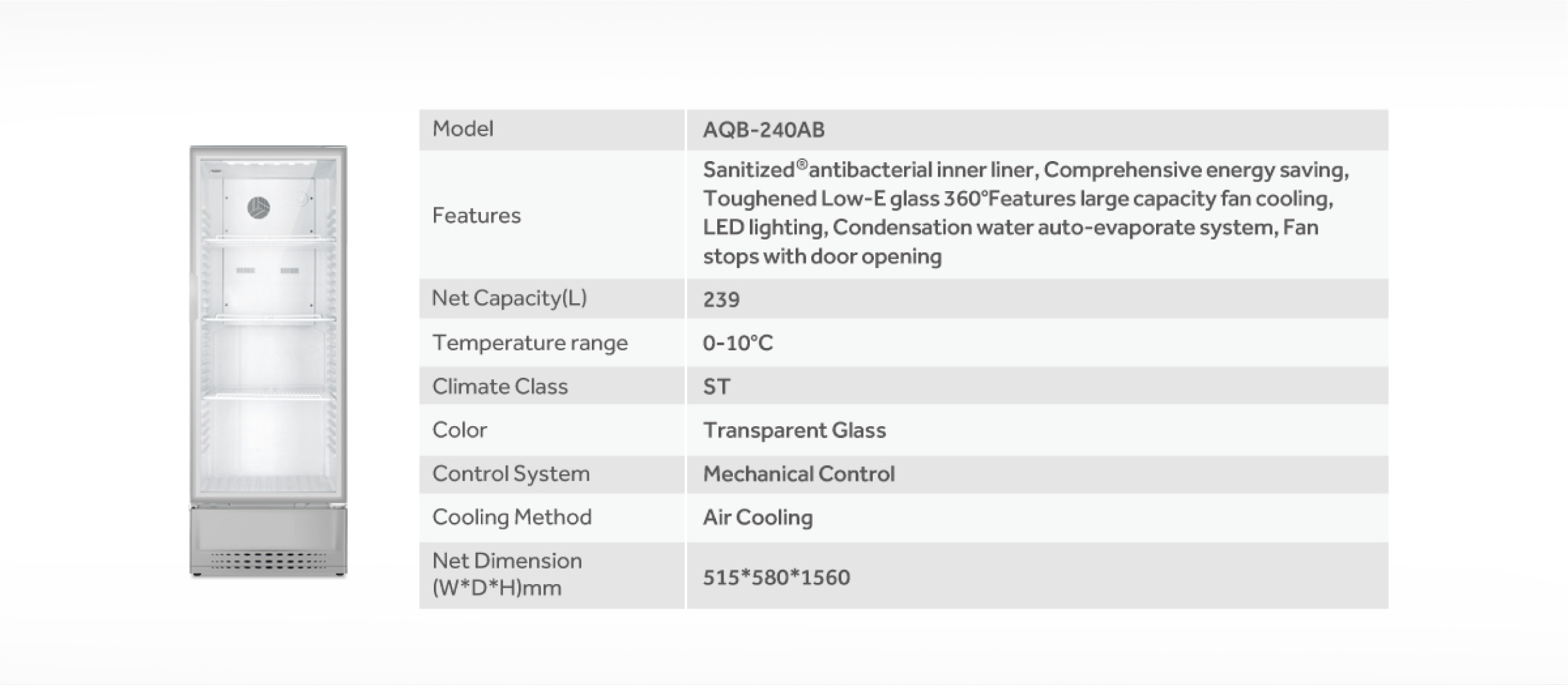 CHEST FREEZER AQUA AQB-240AB