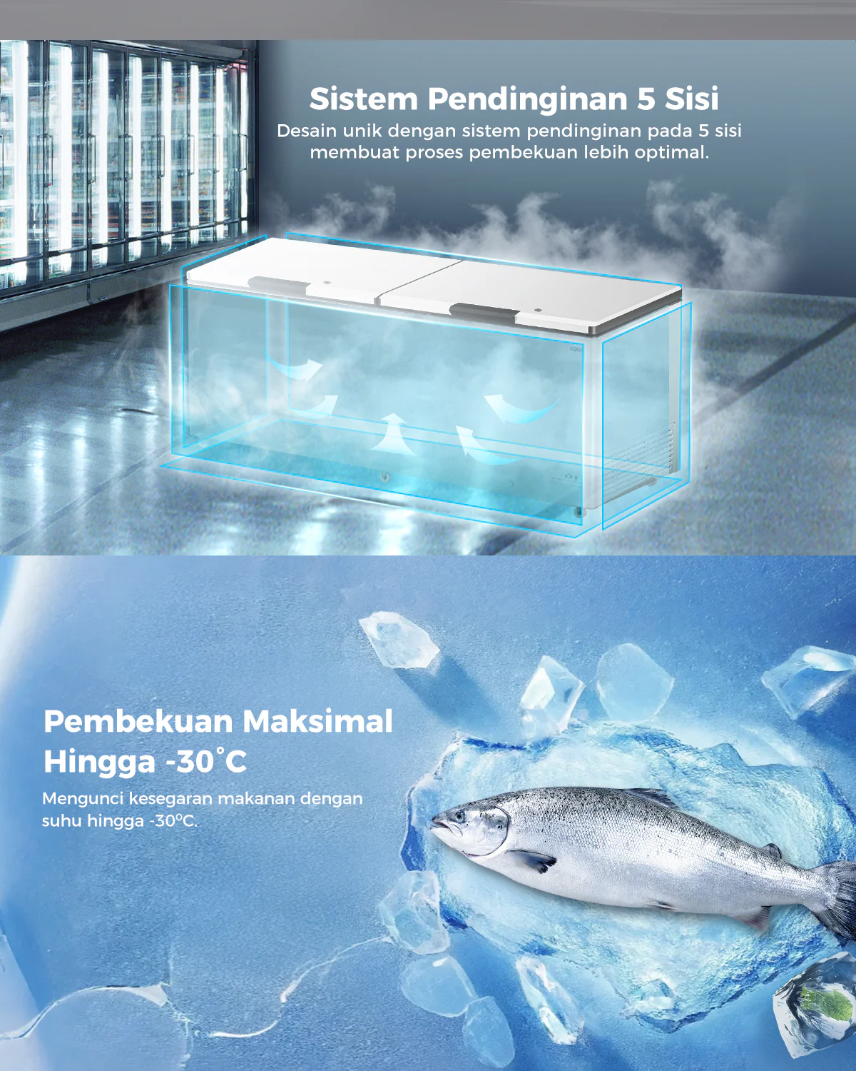 CHEST FREEZER AQUA Elektronik AQF-880EC