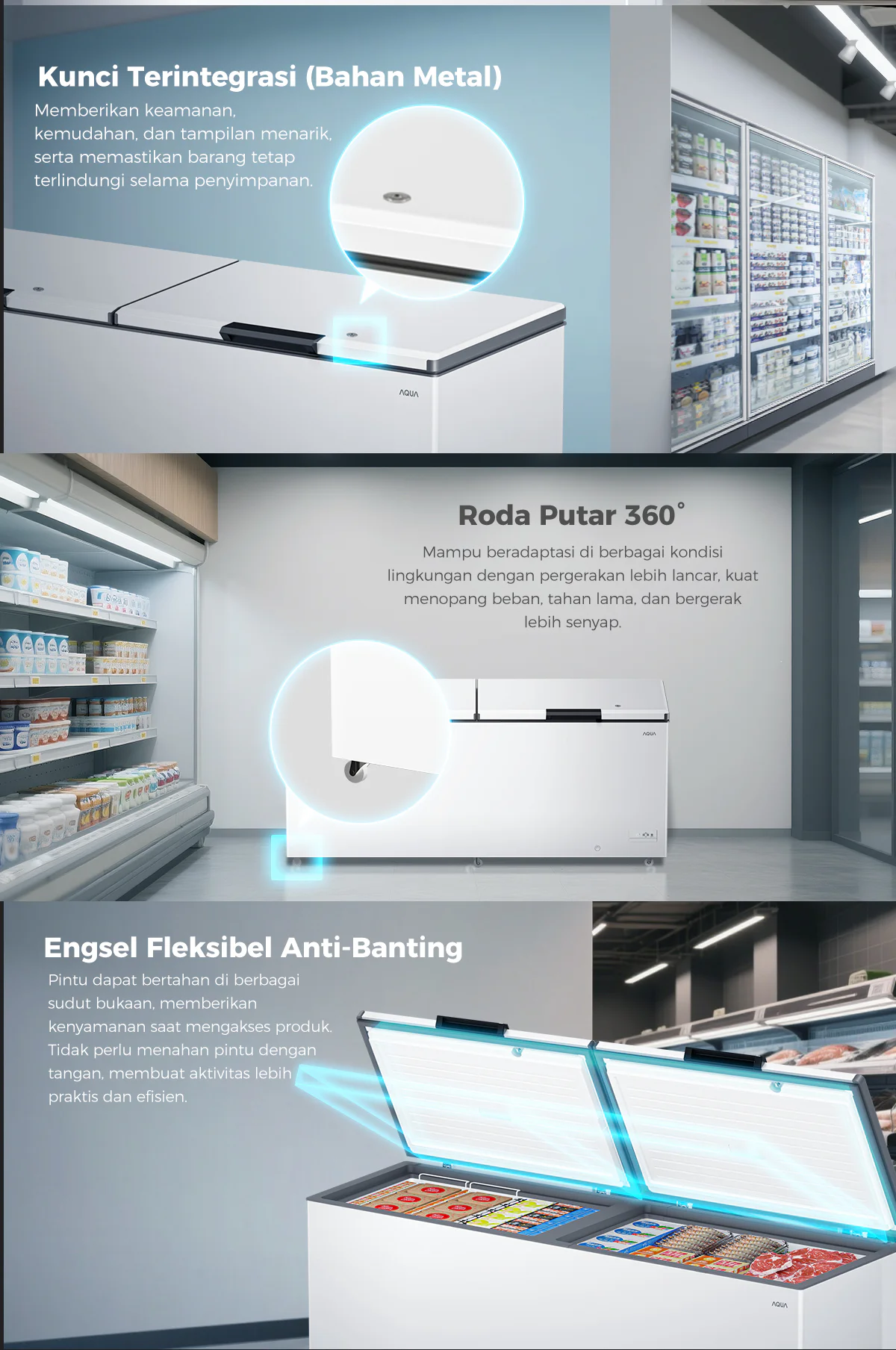 CHEST FREEZER AQUA Elektronik AQF-880EC