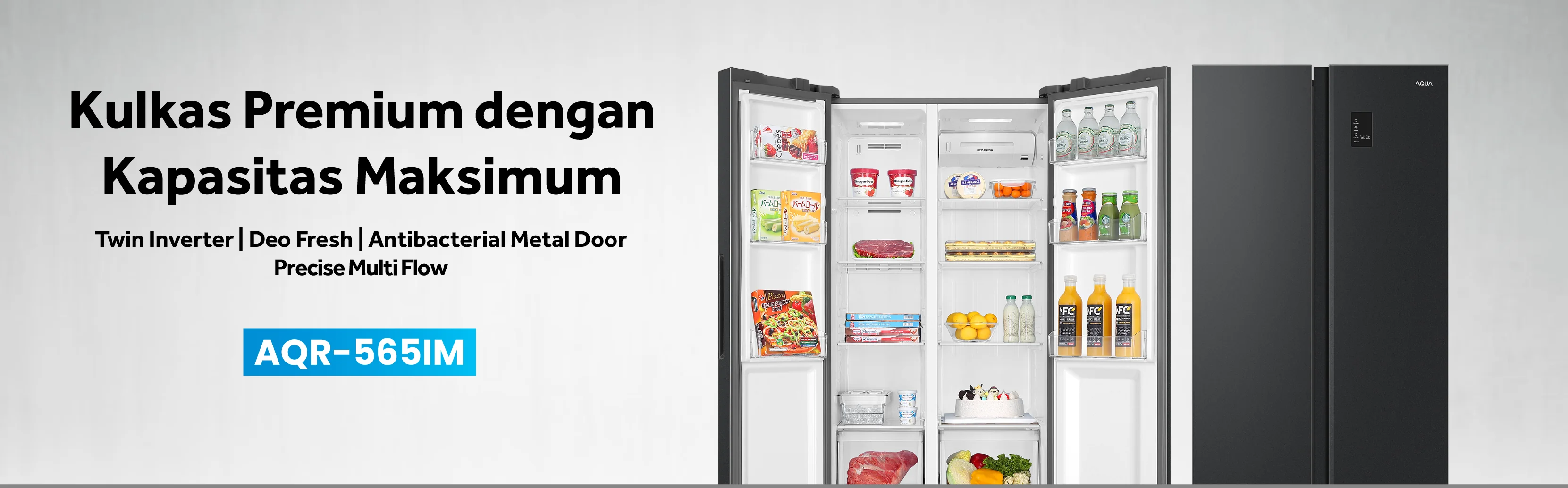 Kulkas AQR-565IM Garansi Kompressor 20 Tahun dan Garansi Sparepart & Jasa 12 Bulan