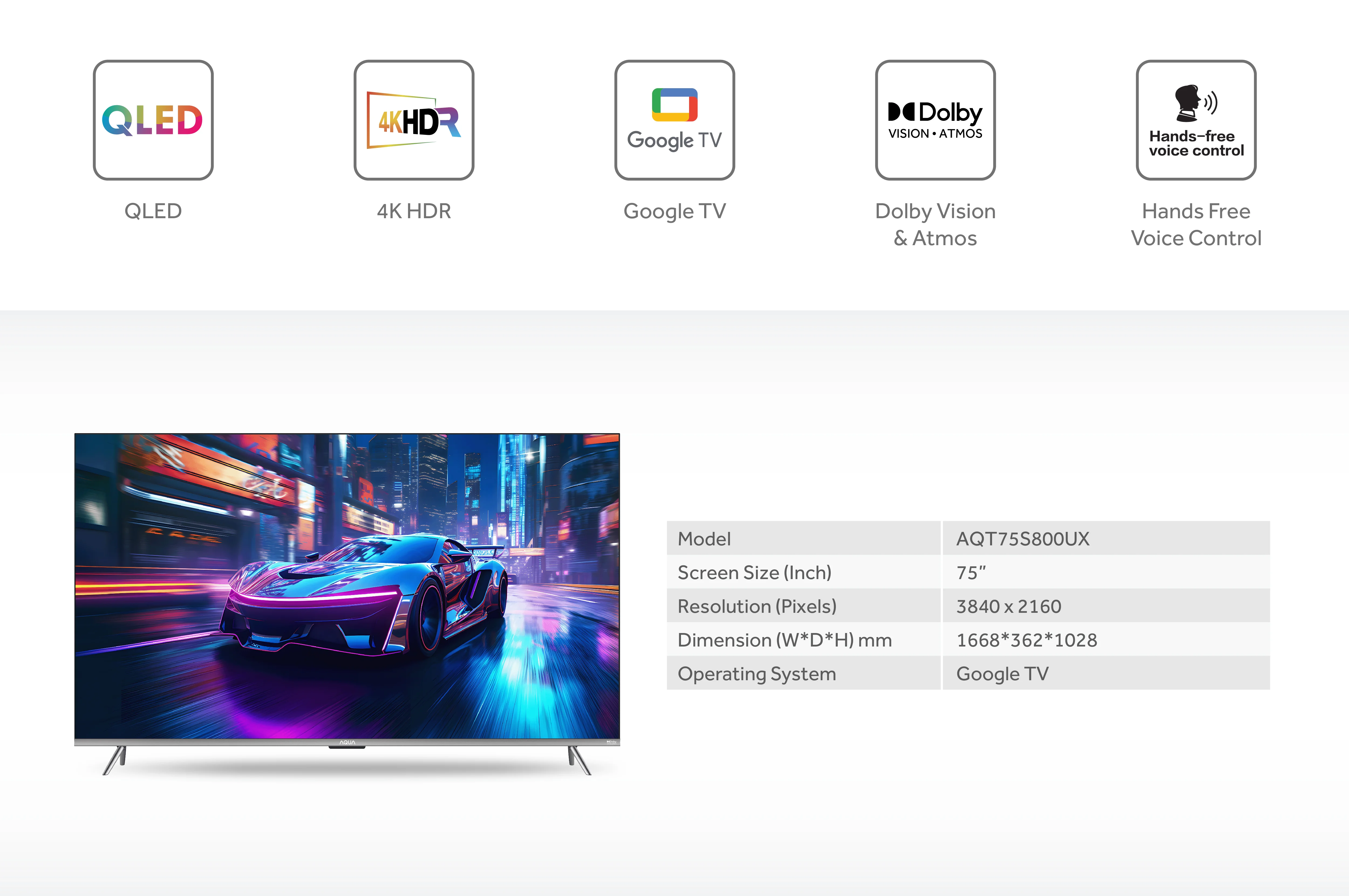 smart tv AQT75S800UX