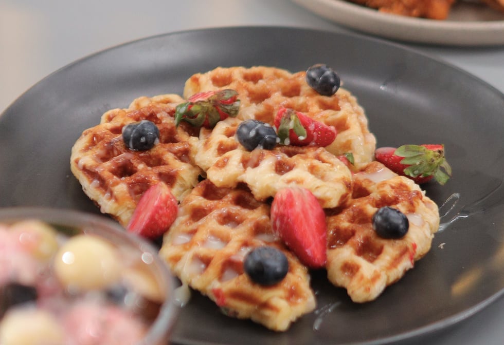 Waffle Pancake with Berries