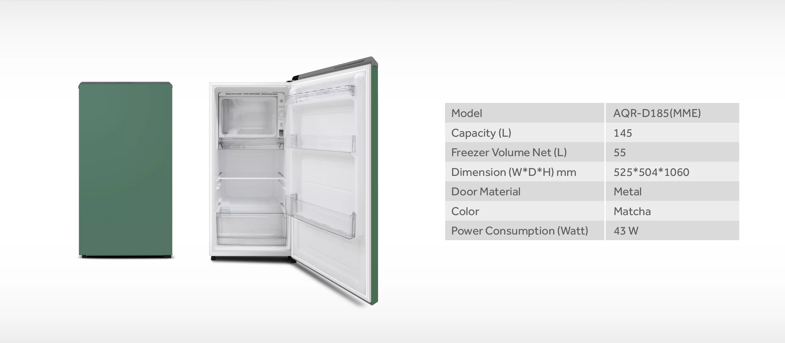 Kulkas 1 Pintu AQUA Elektronik AQR-D185 (MME)