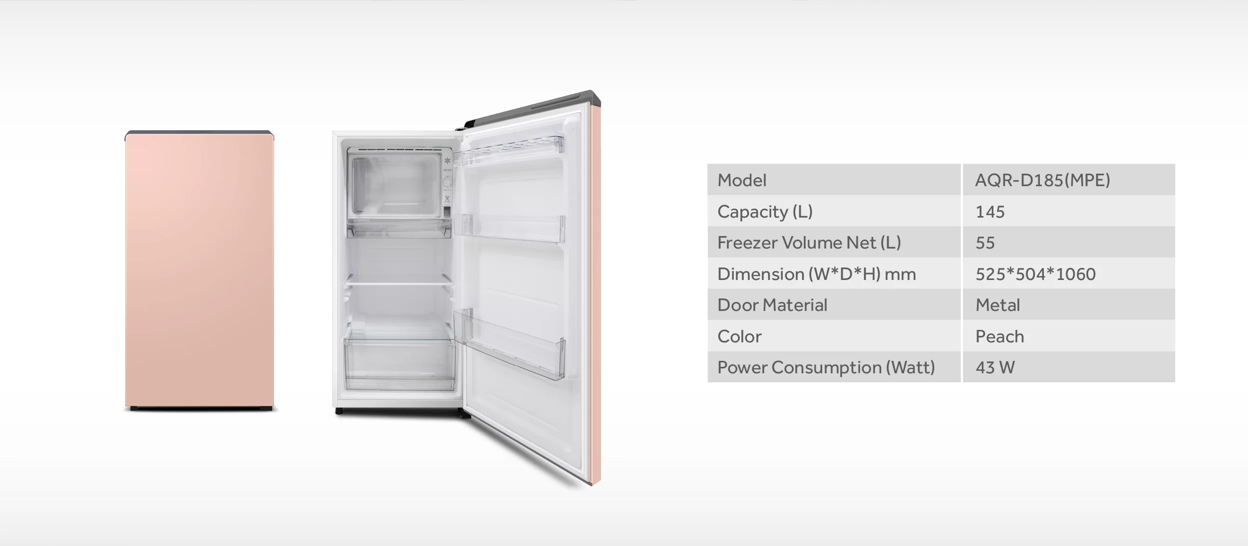 Kulkas 1 Pintu AQUA Elektronik AQR-D185 (MPE)