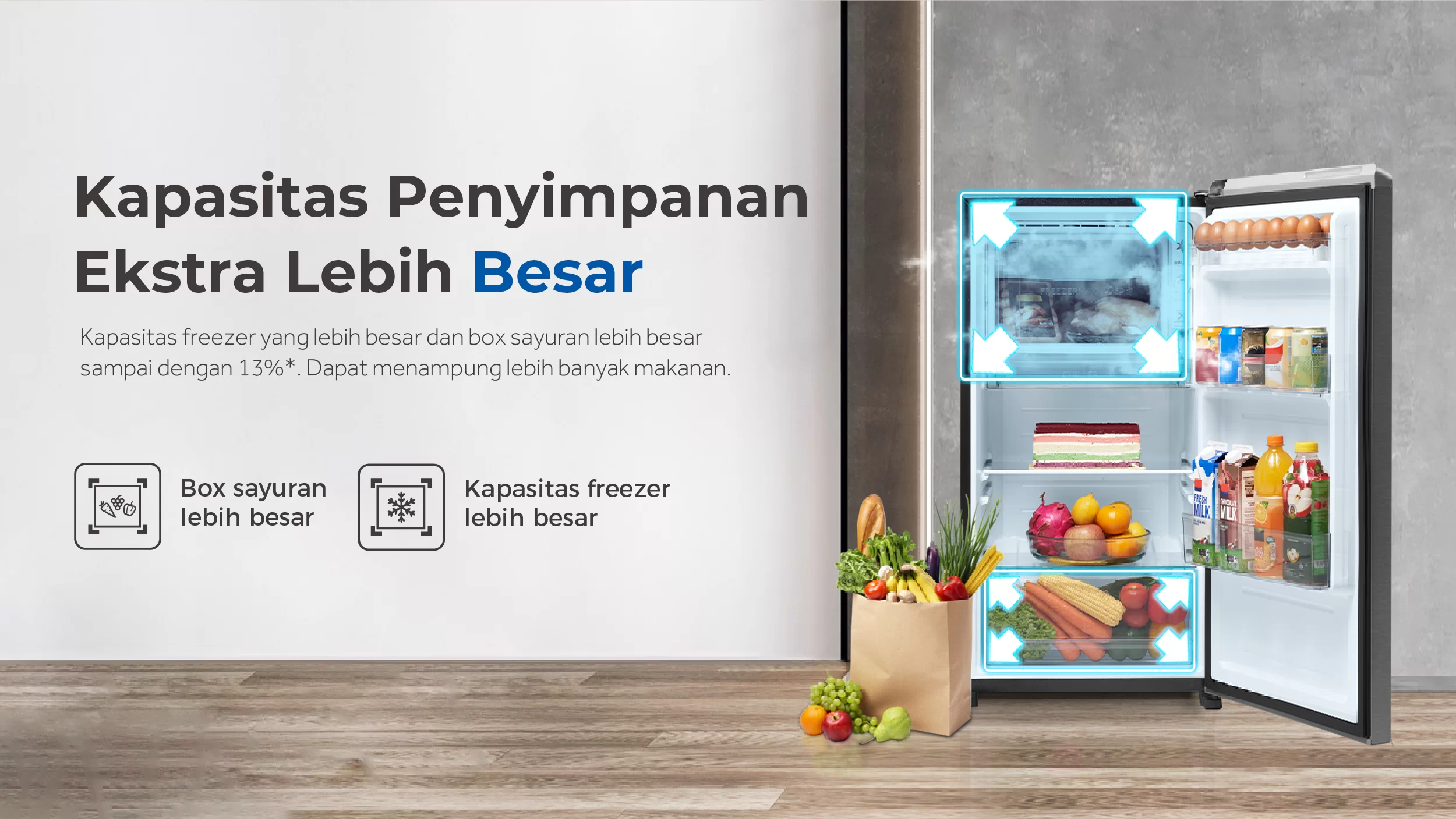 Kulkas 1 Pintu AQUA Elektronik AQR-D185 (MPE)